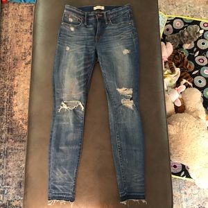 Madewell, 9” skinny, distressed